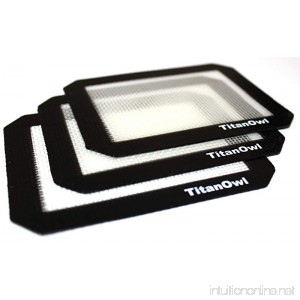 TitanOwl 3 x Silicone Mat Non-Stick Platinum Cured Black corner 5.5 x 4.5 by - B00IQAVQ2C